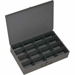 Durham Mfg. Durham Steel Scoop Compartment Box 131-95 - Adjustable Compartments 18 x 12 x 3 - Pkg Qty 4