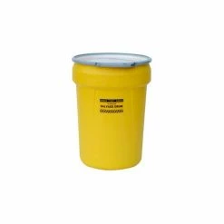 Eagle Mfg Eagle 1602 Plastic Salvage Drum - 30 Gallon - Yellow with Metal Lever-Lock Ring