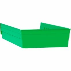 Akro-Mils Plastic Nesting Storage Shelf Bin 30174 - 11-1/8"W x 23-5/8"D x 4"H Green - Pkg Qty 6 -Containers & Organizers Sales Store 30174GREEN 11