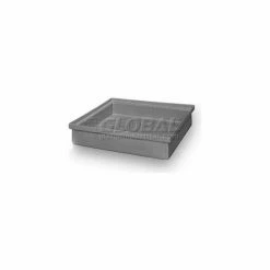 Bayhead Products Rotationally Molded Plastic Tray 20 X20x4-1/2 Gray
