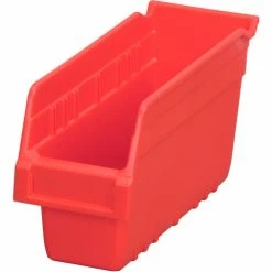 Akro-Mils ShelfMax® Plastic Nesting Storage Shelf Bin 30040 - 4-1/8"W x 11-5/8"D x 6"H Red - Pkg Qty 16