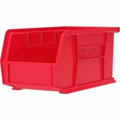 Akro-Mils® AkroBin® Plastic Stack & Hang Bin, 6"W x 9-1/4"D x 5"H, Red - Pkg Qty 12