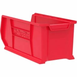 Akro-Mils® Super-Size AkroBin® Plastic Stacking Bin, 11"W x 23-7/8"D x 10"H, Red - Pkg Qty 4 -Containers & Organizers Sales Store 30287RED C12