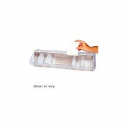 Quantum Storage Systems Quantum Dividable Tip Out Bin QTB412 5 Dividers 23-5/8 x 5-1/4 x 5-15/16 White
