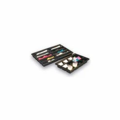 Bayhead Products Thermoformed Plastic Parts Tray, 23" X 14" X 2", 10 Compartments, Black