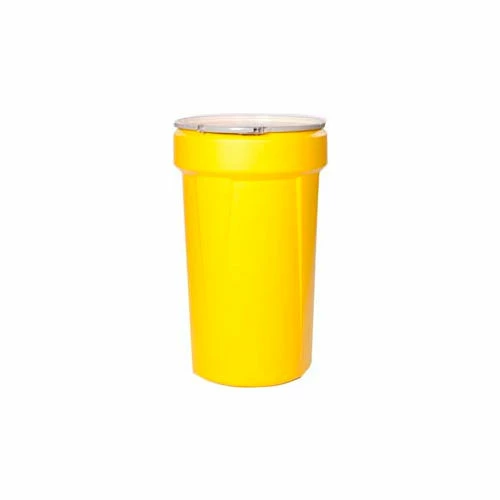Eagle Mfg Eagle 55 Gal. Yellow Plastic Open-Head Tapered Lab Pack Drum 1655M - Metal Lever-Lock Ring 1 Eagle Mfg Eagle 55 Gal. Yellow Plastic Open-Head Tapered Lab Pack Drum 1655M - Metal Lever-Lock Ring