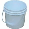 Vestil 1 Gallon Open Head Plastic Pail PAIL-1-PWP with Plastic Handle - White