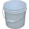 Vestil 2 Gallon Open Head Plastic Pail PAIL-2-PWS with Steel Handle - White