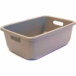 New England Plastics Tote-Alls Tote Container 18"L x 12-1/2"W x 6-1/2"H, Gray - Pkg Qty 10
