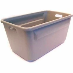 New England Plastics Tote-Alls Tote Container 24-1/8"L x 14-3/8"W x 12"H, Gray - Pkg Qty 10