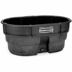 Rubbermaid® Black Commercial Stock Tank, 150 Gallon Capacity