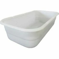 Shirley K's Storage Trays 236PN Plastic Nesting Tote, FDA-USDA, 24"X12-1/2"X6-1/8", Natural White