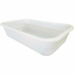 Shirley K's Storage Trays 254PN Plastic Nesting Tote, FDA-USDA, 26-7/8"X17"X6-1/4", Natural White