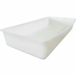 Shirley K's Storage Trays 210PN Plastic Nesting Tote, FDA-USDA, 17-3/4"X8-3/4"X3-1/8" Natural White