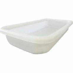 Shirley K's Storage Trays 246PN Plastic Nesting Tote, FDA-USDA, 24-3/8"X13-3/16"X4", Natural White