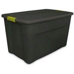 Sterilite 19453V04 Industrial Latch Tote 35 Gallon 32-1/2 X 19-3/4 X 18-5/8 Flat Gray - Pkg Qty 4