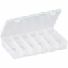 Plano Molding Plano StowAway® 12 Fixed Compartment Box, 11"L x 7-1/4"W x 1-3/4"H, Clear - Pkg Qty 6
