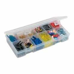 Plano Molding Plano StowAway® 6-12 Adjustable Compartment Box, 8-1/4"Lx 4-1/4"W x 1-3/8"H, Clear - Pkg Qty 6