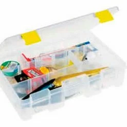 Plano Molding Plano ProLatch™ StowAway® 4-9 Adjustable Compartment Box, 11"L x 7-1/4"W x 2-3/4"H,Clear - Pkg Qty 2