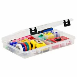 Plano Molding Plano ProLatch™ StowAway® 4-27 Adjustable Compartment Box, 14"W x 9"D x 1-7/8"H, Clear - Pkg Qty 4