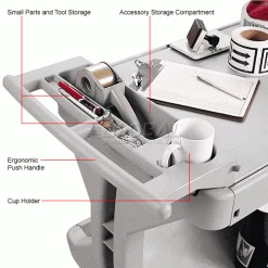 Akro-Mils® 30936 Two-In-One Plastic ProCart™ -Containers & Organizers Sales Store 330439GY 4wco