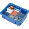 Global Industrial™ Plastic Dividable Grid Container DG91035,10-7/8"L x 8-1/4"W x 3-1/2"H, Blue - Pkg Qty 20