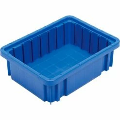 Global Industrial™ Plastic Dividable Grid Container DG91035,10-7/8"L x 8-1/4"W x 3-1/2"H, Blue - Pkg Qty 20 -Containers & Organizers Sales Store 334100BL 02