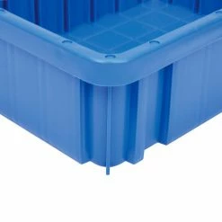 Global Industrial™ Plastic Dividable Grid Container DG91035,10-7/8"L x 8-1/4"W x 3-1/2"H, Blue - Pkg Qty 20 -Containers & Organizers Sales Store 334100BL 05