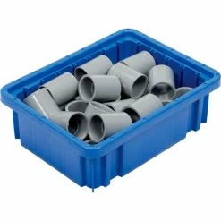 Global Industrial™ Plastic Dividable Grid Container DG91035,10-7/8"L x 8-1/4"W x 3-1/2"H, Blue - Pkg Qty 20 -Containers & Organizers Sales Store 334100BL 06