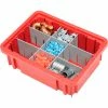 Global Industrial Plastic Dividable Grid Container - DG91035,10-7/8"L x 8-1/4"W x 3-1/2"H, Red - Pkg Qty 20