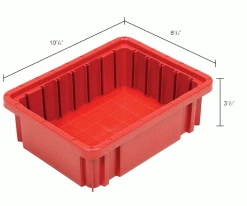 Global Industrial Plastic Dividable Grid Container - DG91035,10-7/8"L x 8-1/4"W x 3-1/2"H, Red - Pkg Qty 20 37 Global Industrial Plastic Dividable Grid Container - DG91035,10-7/8"L x 8-1/4"W x 3-1/2"H, Red - Pkg Qty 20 -Containers & Organizers Sales Store 334100RD dim