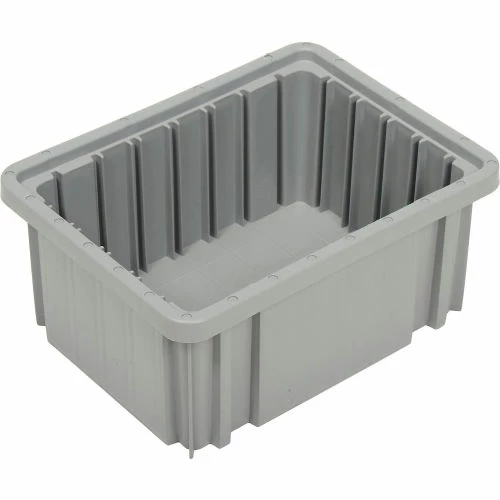 Global Industrial Plastic Dividable Grid Container - DG91050,10-7/8"L x 8-1/4"W x 5"H, Gray - Pkg Qty 20 3 Global Industrial Plastic Dividable Grid Container - DG91050,10-7/8"L x 8-1/4"W x 5"H, Gray - Pkg Qty 20 - Image 3