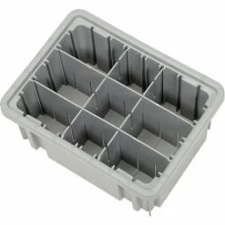 Global Industrial Plastic Dividable Grid Container - DG91050,10-7/8"L x 8-1/4"W x 5"H, Gray - Pkg Qty 20 22 Global Industrial Plastic Dividable Grid Container - DG91050,10-7/8"L x 8-1/4"W x 5"H, Gray - Pkg Qty 20 -Containers & Organizers Sales Store 334101GY 03
