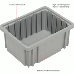 Global Industrial Plastic Dividable Grid Container - DG91050,10-7/8"L x 8-1/4"W x 5"H, Gray - Pkg Qty 20 30 Global Industrial Plastic Dividable Grid Container - DG91050,10-7/8"L x 8-1/4"W x 5"H, Gray - Pkg Qty 20 -Containers & Organizers Sales Store 334101GY 1wco