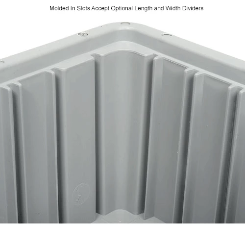 Global Industrial Plastic Dividable Grid Container - DG91050,10-7/8"L x 8-1/4"W x 5"H, Gray - Pkg Qty 20 14 Global Industrial Plastic Dividable Grid Container - DG91050,10-7/8"L x 8-1/4"W x 5"H, Gray - Pkg Qty 20 - Image 14