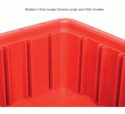 Global Industrial™ Plastic Dividable Grid Container DG92035,16-1/2"L x 10-7/8"W x 3-1/2"H, Red - Pkg Qty 12 -Containers & Organizers Sales Store 334102RD 4wco