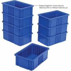 Global Industrial™ Plastic Dividable Grid Container DG91035,10-7/8"L x 8-1/4"W x 3-1/2"H, Blue - Pkg Qty 20 -Containers & Organizers Sales Store 334103BL 2wco