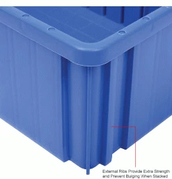 Global Industrial™ Plastic Dividable Grid Container DG91035,10-7/8"L x 8-1/4"W x 3-1/2"H, Blue - Pkg Qty 20 -Containers & Organizers Sales Store 334103BL 3wco
