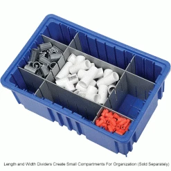 Global Industrial™ Plastic Dividable Grid Container DG91035,10-7/8"L x 8-1/4"W x 3-1/2"H, Blue - Pkg Qty 20 -Containers & Organizers Sales Store 334103BL 5wco