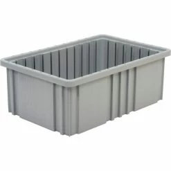 Global Industrial™ Plastic Dividable Grid Container - DG92060,16-1/2"L x 10-7/8"W x 6"H, Gray - Pkg Qty 8 -Containers & Organizers Sales Store 334103GY 08