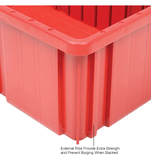Global Industrial Plastic Dividable Grid Container - DG91035,10-7/8"L x 8-1/4"W x 3-1/2"H, Red - Pkg Qty 20 14 Global Industrial Plastic Dividable Grid Container - DG91035,10-7/8"L x 8-1/4"W x 3-1/2"H, Red - Pkg Qty 20 - Image 14