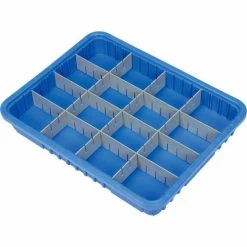 Global Industrial Plastic Dividable Grid Container - DG93030, 22-1/2"L x 17-1/2"W x 3"H, Blue - Pkg Qty 6 21 Global Industrial Plastic Dividable Grid Container - DG93030, 22-1/2"L x 17-1/2"W x 3"H, Blue - Pkg Qty 6 -Containers & Organizers Sales Store 334105BL 03