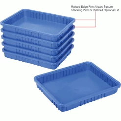 Global Industrial Plastic Dividable Grid Container - DG93030, 22-1/2"L x 17-1/2"W x 3"H, Blue - Pkg Qty 6 30 Global Industrial Plastic Dividable Grid Container - DG93030, 22-1/2"L x 17-1/2"W x 3"H, Blue - Pkg Qty 6 -Containers & Organizers Sales Store 334105BL 2wco