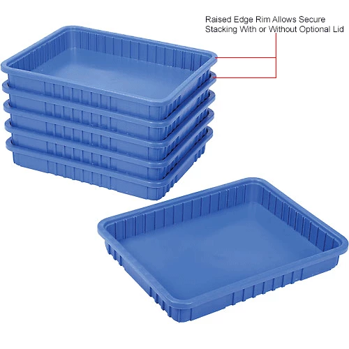 Global Industrial Plastic Dividable Grid Container - DG93030, 22-1/2"L x 17-1/2"W x 3"H, Blue - Pkg Qty 6 13 Global Industrial Plastic Dividable Grid Container - DG93030, 22-1/2"L x 17-1/2"W x 3"H, Blue - Pkg Qty 6 - Image 13