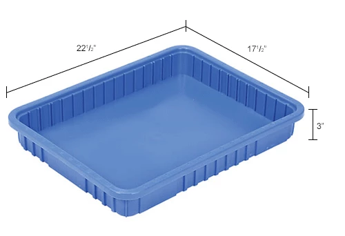 Global Industrial Plastic Dividable Grid Container - DG93030, 22-1/2"L x 17-1/2"W x 3"H, Blue - Pkg Qty 6 16 Global Industrial Plastic Dividable Grid Container - DG93030, 22-1/2"L x 17-1/2"W x 3"H, Blue - Pkg Qty 6 - Image 16