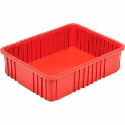 Global Industrial™ Plastic Dividable Grid Container - DG93060, 22-1/2"L x 17-1/2"W x 6"H, Red - Pkg Qty 3 -Containers & Organizers Sales Store 334106RD 02