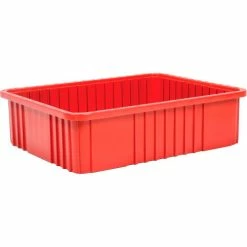 Global Industrial™ Plastic Dividable Grid Container - DG93060, 22-1/2"L x 17-1/2"W x 6"H, Red - Pkg Qty 3 -Containers & Organizers Sales Store 334106RD 05
