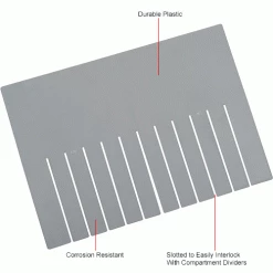 Global Industrial™ Width Divider DS93120 for Plastic Dividable Grid Container DG93120, Qty 6 -Containers & Organizers Sales Store 334126 1wco