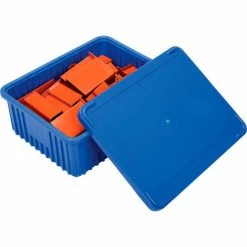 Global Industrial™ Lid COV93000 for Plastic Dividable Grid Container, 22-1/2"L x 17-1/2"W, Blue - Pkg Qty 3 -Containers & Organizers Sales Store 334129BL 02