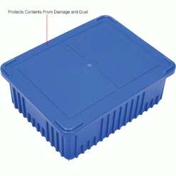 Global Industrial™ Lid COV93000 for Plastic Dividable Grid Container, 22-1/2"L x 17-1/2"W, Blue - Pkg Qty 3 -Containers & Organizers Sales Store 334129BL 2wco